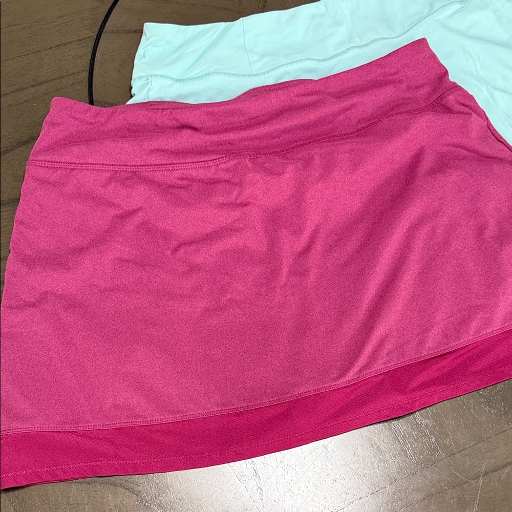 Berry and Light Blue Skort Set